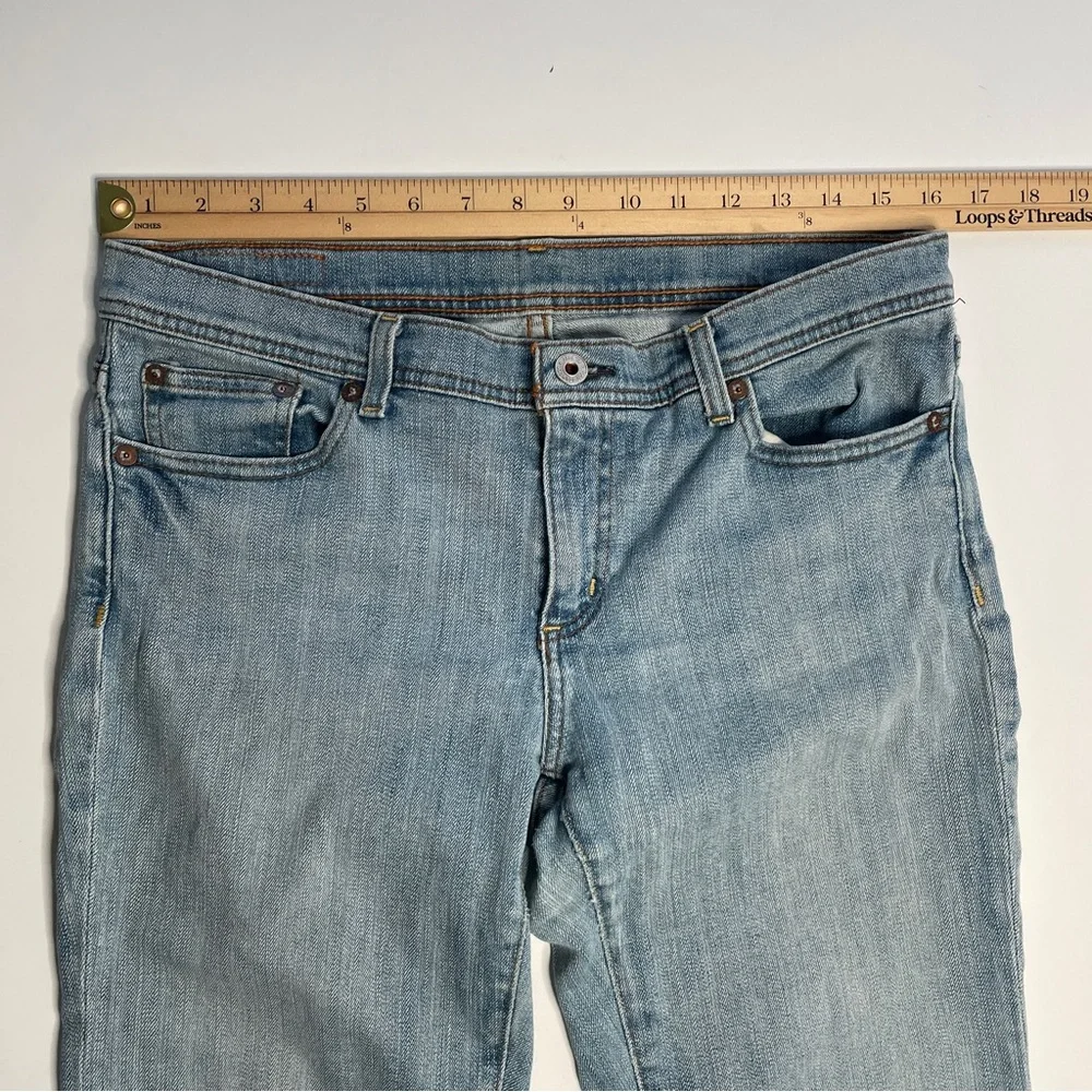 POLO‎ RALPH LAUREN Stretch Cropped Jean Womens 8 (32x22) Blue Stretch Straight